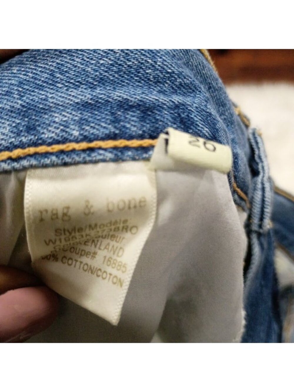 Rag & Bone Womens Distressed Denim High-Waisted Cutoff Shorts Blue Size 26 100% - Picture 5 of 12